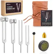 Tuning Forks for Healing, Aluminum Alloy Tuning Fork 128Hz, 136.1Hz, 256Hz, 384H