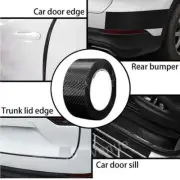 3pcs 3m Carbon Fiber Car Sticker Door Sill Anti-Scratch Tape DIY Protection Film