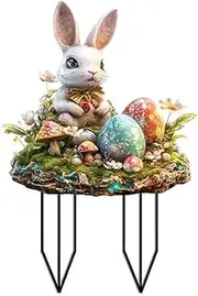 Generic Easter Acrylic Garden Stake Decoration Multi-Function Yard Ornaments Waterproof Courtyard Statue for Outdoor Decoration