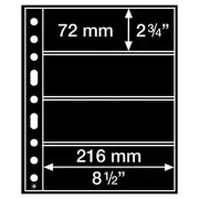 Leuchtturm Münzhüllen Grande 4S 72 X 216 MM Black 5er-Pack for Banknotes