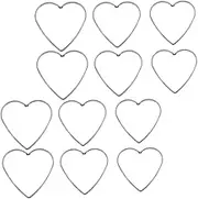BIUDECO 12pcs DIY Dreamcatcher Iron Heart Rings Set Dreamcatcher Wire Ring Wedding Floral Hoops Decorations