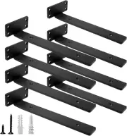 Heavy Duty Floating Shelf Brackets, 10-Inch (1/5'' Thick) Hidden Shelves Hardwar