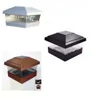 Garden Solar 12 pcs 5x5 White/Black/Copper Plastic Square Outdoor Solar Post Cap