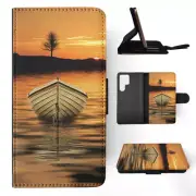 FLIP CASE FOR SAMSUNG GALAXY|SMALL TUG BOAT DINGHY SUNSET