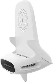 Chair Wireless Charging Mobile Phone Desk Gadgets Smart Phone Charging Stand Cell Phones Accessories Mobile Phone Holder Desk Phone Charger Phone Desk Charging Dock Abs White