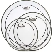 Remo Pinstripe Clear 3-piece Tom Pack - 10/12/16 inch (5-pack) Bundle