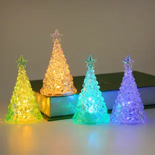 LED 星星聖誕樹燈飾 水晶樹 聖誕節 造型燈 裝飾燈 擺飾燈 小夜燈 耶誕 派對佈置 擺件【XM0702】《Jami》
