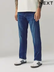Blue Straight Fit Lightweight Motion Flex Denim Jeans (AD0991) | $64