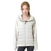 Nevenka Hooded Sweatshirt Jacket Lightweight Puffer Outdoor Coat for Women and Men-White