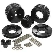 Aeroflow Gilmer Drive Kit (Belt not included) - Black Finish suit Holden Commodore VN-VS with 5.0L EFI V8, AF64-3006BLK