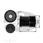Gates Alternator Pulley - OAP7104