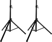 MR DJ Professional PA DJ 2 tripod speaker stands,4-6ft Adjustable Height, 35mm C