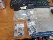 Axia 4in. Round Convex Side Mirror, Silver MODCSM-C W Clamps X2