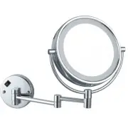 Nameeks AR7705-5X Chrome Glimmer 8"W X 8"H Lighted Magnifying Mirror