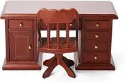 Odoria 1/12 Scale Dolls House Miniature Office Desk Chair Dollhouse Furniture Accessories