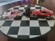 M2 Machines 1/64Coca-Cola 1973 Chevrolet K5 Blazer,69 Chevy Comaro& Coke Trailer