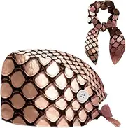 [YTYVAGT] Scrub Caps Women,Scrub Hats Suitable for Women,Animal Texture Snake Print