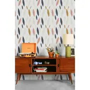 Simple Scandinavian removable wallpaper Minimalistic wall decor Geometric mural