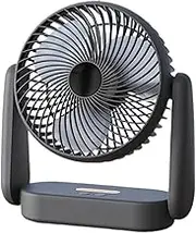 Desk Fans Small Quiet,USB Powered Desk Bedside Fan | Air Cooler 360 Adjustable Tilt, Quiet Rechargeable Desktop Accessories Cool Gadgets for Home Travel Dorm Bedroom Kitchen