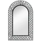 NNEVL Wall Mirror Arched 50x80 cm Black