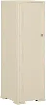Plastic Cabinet 40x43x125 cm Wood Design Angora White,Storage Cabinets & Lockers 9.84KG-340604