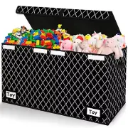 Large Toy Box Chest with Lid Collapsible Kids Toy Storage Box for Nursery Room