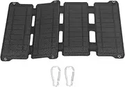 14W 5V ETFE Solar Panel Foldable Outdoor Charging Panel Dual USB Output IPX6 Black for Tourism Camping Fishing