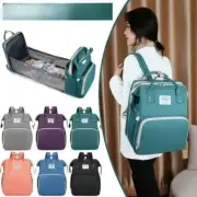 Foldable Large Mummy Bag Baby Bed Backpack Maternity Nappy Diaper Milk AU STOCK