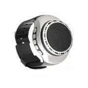 Wearable Wireless Wrist Portable Bluetooth Speaker Watch with Multi Function-Silver