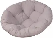 Whtkoph 2X Replacement Patio Seat Cushion Pads Solid Polyester 24"x24" Outdoor Seat Cushion for Swing Rattan S Hanging Basket, Gray