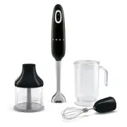 Smeg Hand Blender with Accessories 50's Style - Black