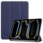 For Apple iPad Pro 11 2024 Folio Smart Leather Magnetic Stand Case Cover (Navy Blue)