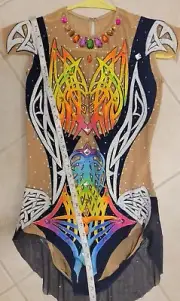 Rhythmic Gymnastics Acro Sleeveless Leotard 11 12 13 14 yr neon color