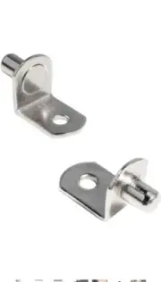 20 Pcs Shelf pins L-Shaped Clips 1/4 Inch Shelf Support Pegs with Rubber Sleeve