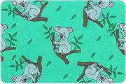 Door Mat, Outdoor Indoor Doormat, Durable Floor Mat Non Slip Rug, Front Doormat for Entryway, Patio, Cartoon Animal Koala Green