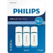 Philips PHMMD16GSNOWU2P3 USB2.0 Snow 16GB Snow Edition Flash Drive White & Bl...
