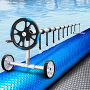 9.5x5m Aqua Buddy Pool Cover 400 Micron Silver Swimming Pool Solar Blanket 5.5m Roller
