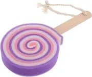 Abaodam Cute Lollipop Designs Bath Sponge Kids Cartoon Ice Cream Shower Ball Children's Bathing Tool Soft Exfoliating Body Scrubber for Girls Boys