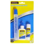 3Pk Assorted Glue Set-50g Clear Glue-15g Glue Stick-40ml White PVA Glue Craft