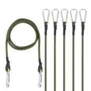 47.2" Bungee Cords 6Pcs Heavy Elastic Bungee Rope with Aluminum Alloy Hooks