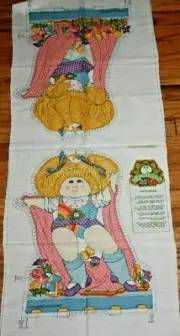 Cabbage Patch Kids Girl Pattern "A Star is Born" Soft Doll Fabric Panel 1983