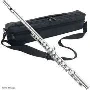 Sleek Design Adjustable Shoulder Strap Flute Case in Classic Black Color