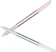ERINGOGO 2Pcs Stylish Glass Nail File Cylinder Nail Buffing Tool for Manicure Art Safe Easy to Use Portable Reusable for Home Professional Nail Care