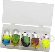 Generic 5Pcs Frog Fishing Lures Soft Fishing Lure Frog Lure Box Tackle Box Kit for Catfish