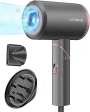 LOVEPS Diffuser 1800W Ionic Blow Hair Dryer Foldable Handle Without Hair Damage.