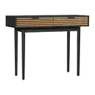 NNEED Console Table with 2 Storage Drawer Black