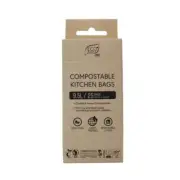 25pc Eco Basics 9.5L Compostable Bin Bags Home/Kitchen Food Garbage/Waste Liner