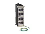 Tripp Lite 8-Port Metal DIN-Rail Mounting Keystone Patch Panel Black/Silver