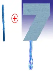 Number Seven 7 Blue Pinata birthday party Pull string Hit WITH OPTION OF STICK