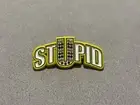 Stupid Viere Nova Yellow White Iced Out Stones Ustupid Hat Pin Glow In The Dark